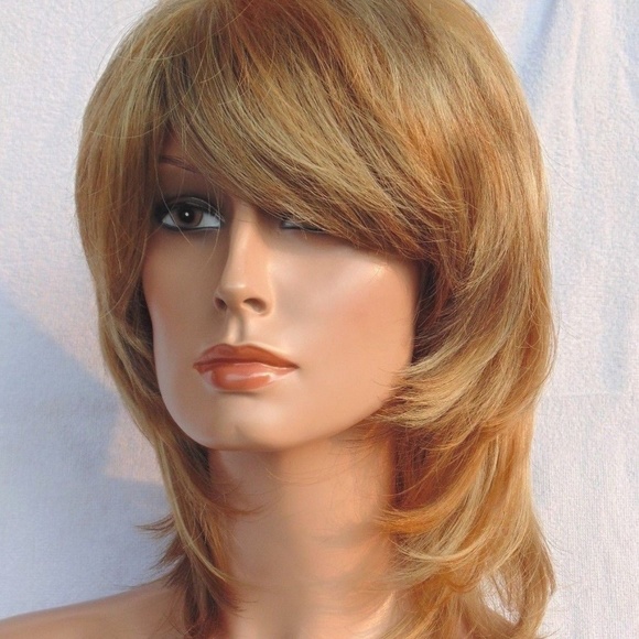 Medium Soft Shaggy Layered Tri-Color Wig main image 5